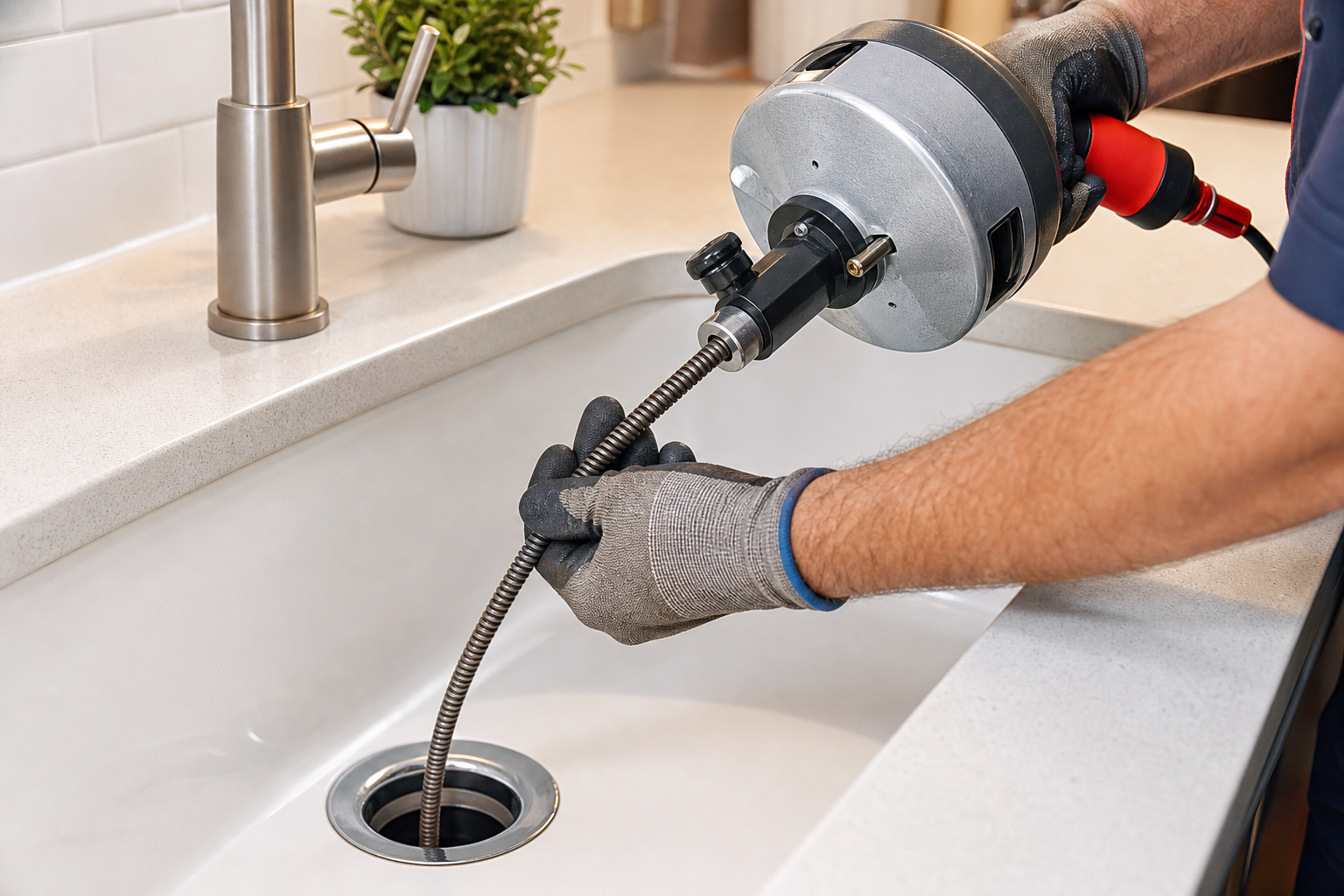 Drain cleaning work