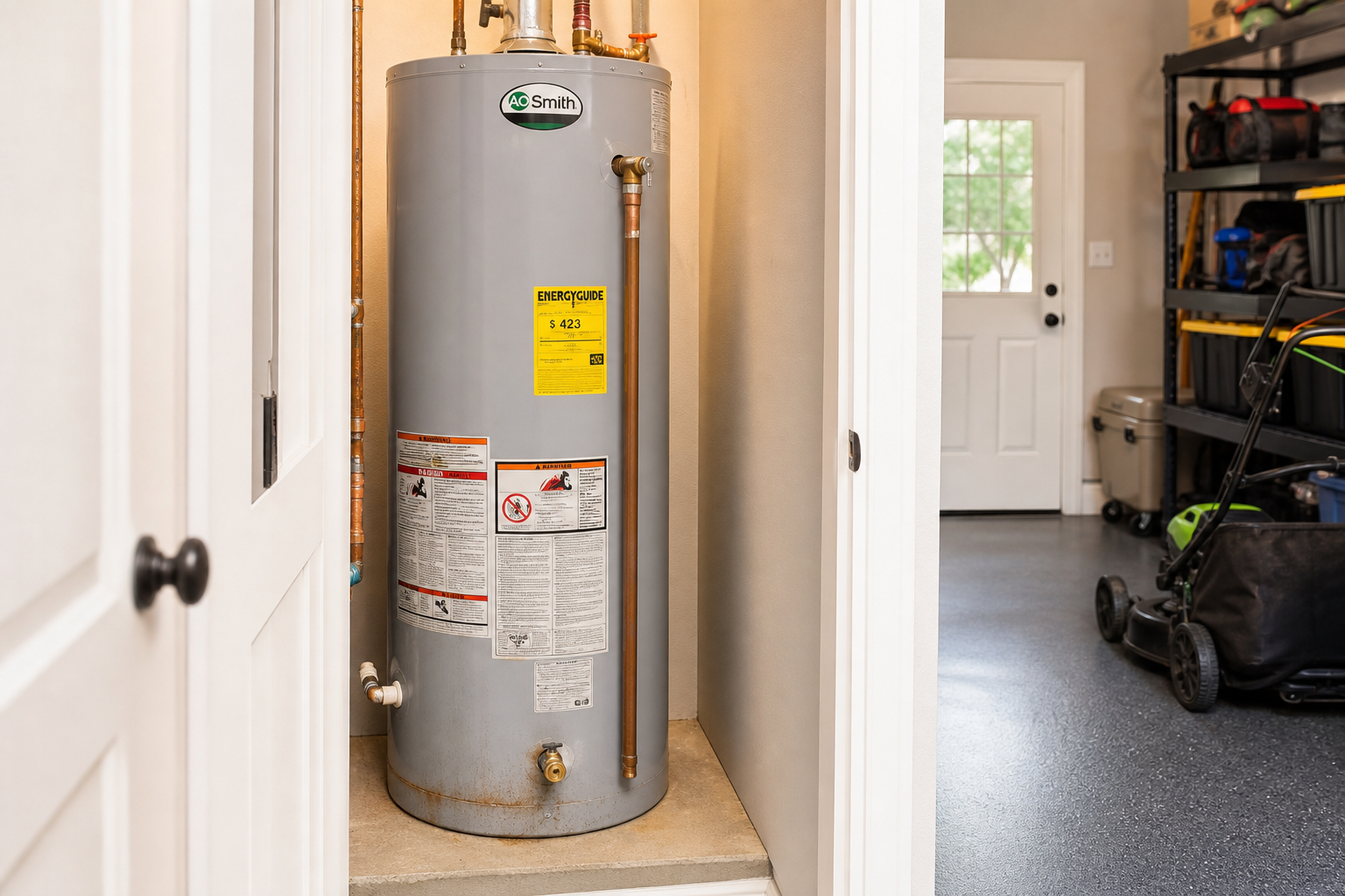 Residential water heater tank